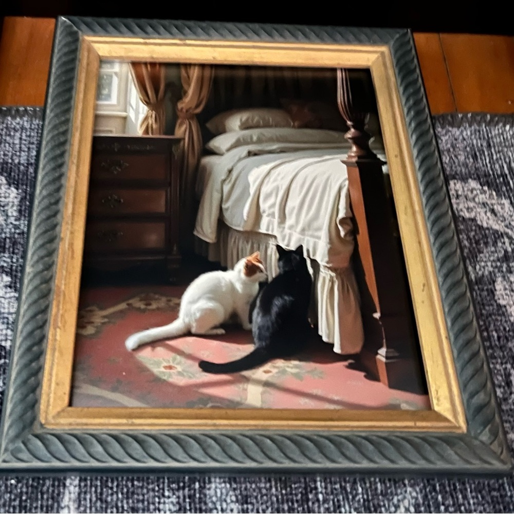 Framed Cat Art Print